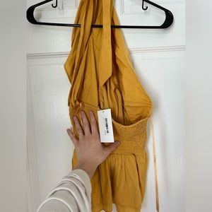 DO+BE Honey colored Ruffled Blouse from Boutique.